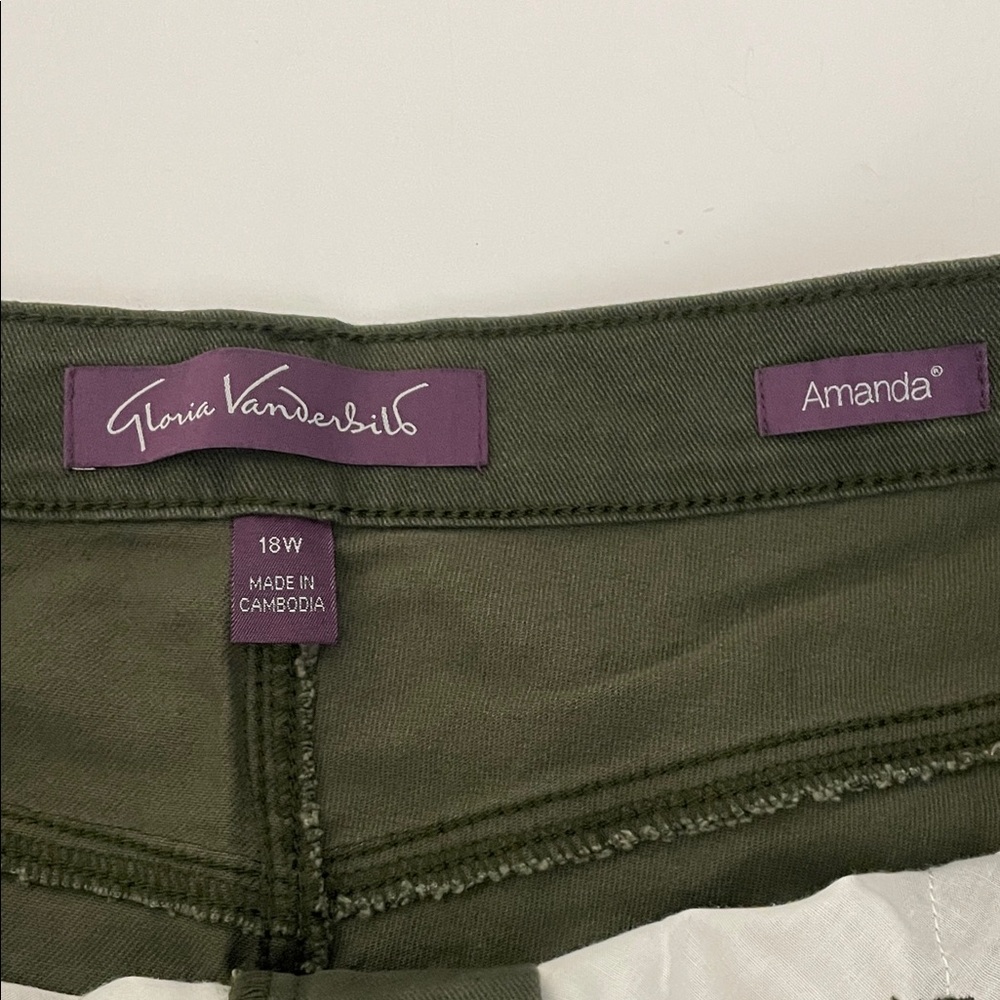 Gloria Vanderbilt Women Original Slimming Jean Amanda Size 18W Pine/Glen /Z5 - Picture 9 of 10